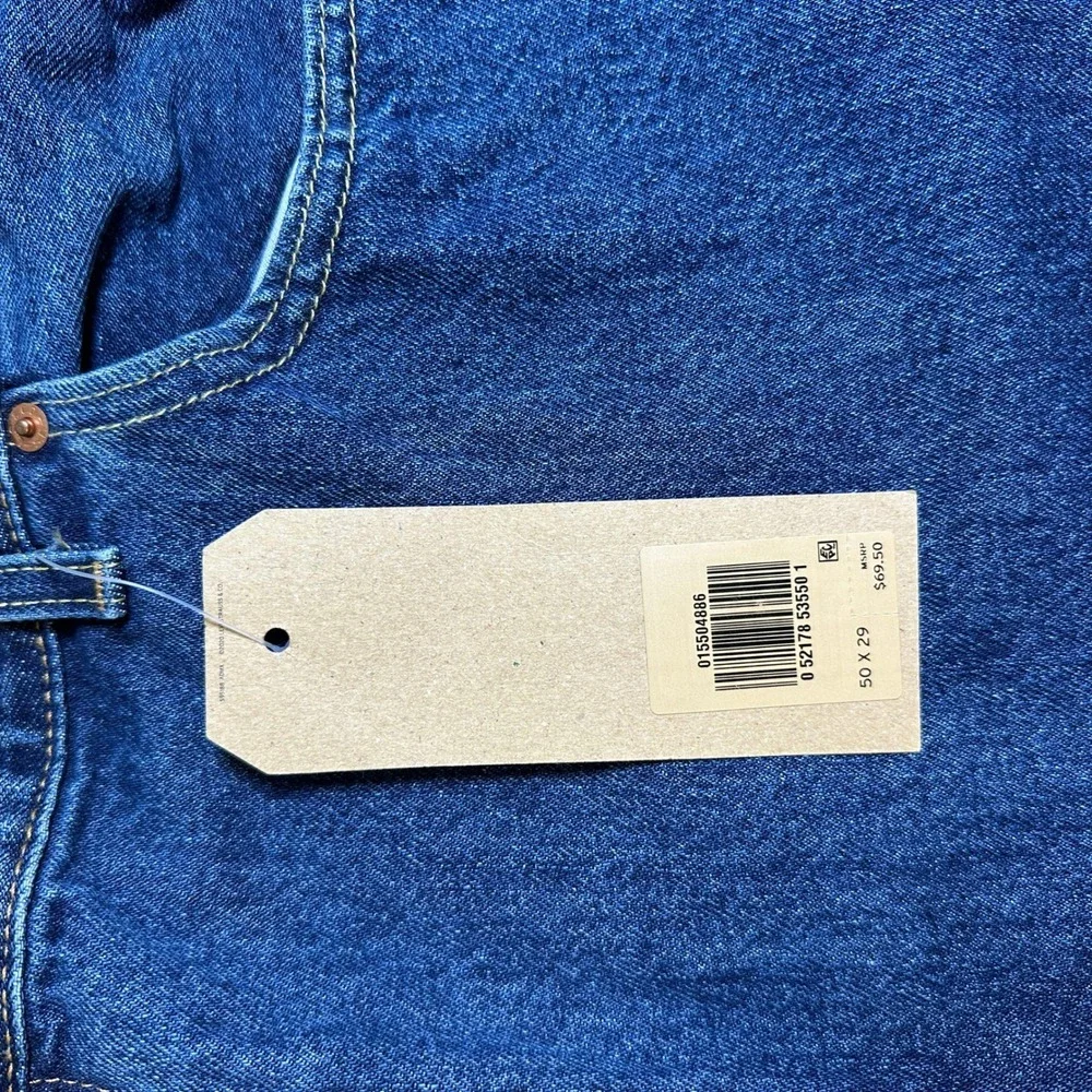 NWT Levis 550 Relaxed Fit Tapered Leg Jeans Mens 50x29 Big and Tall Blue Denim